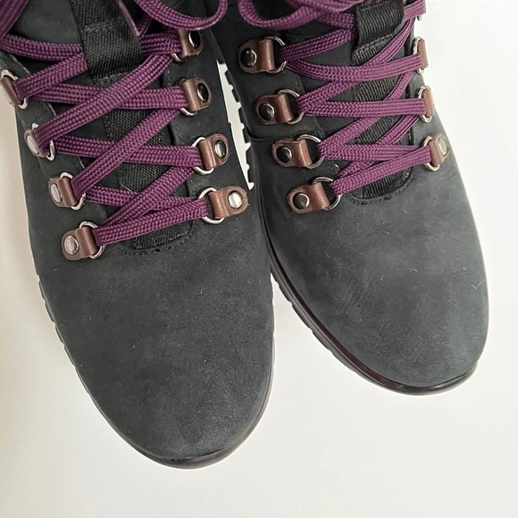 Cole Haan Women's Zerogrand Hiker Waterproof Boots Black Elderberry Size 7 - Picture 13 of 15